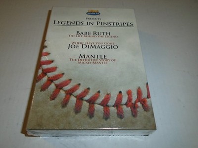 Legends in Pinstripes-Babe Ruth/Joe DiMaggio/Mickey Mantle  (DVD, 2006)