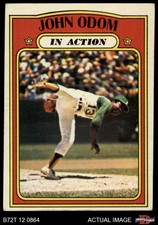 1972 Topps #558 Blue Moon Odom In Action Athletics 3 - VG