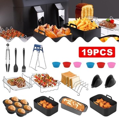 12pcs Air Fryer Accessory Set Includes A Silicone Air Fryer Liner, A...