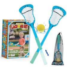 Adjustable Mini Lacrosse Stick Set Kids Outdoor Toys for Yard Lawn Beach Pool