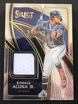 RONALD ACUNA JR. 2020 Panini Select Swatches Game Used Jersey MLB Relic #SS-RA