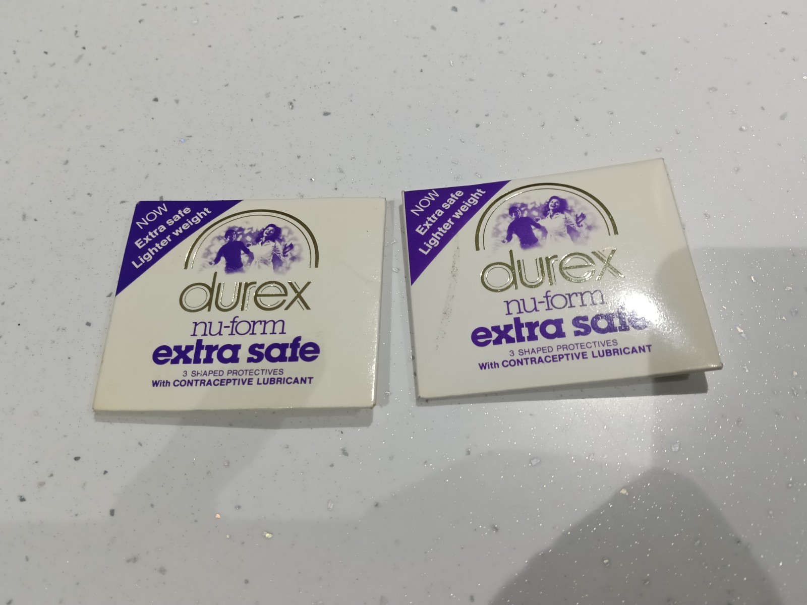 Vintage Durex 3 Pack Nu-Form Extra Safe Condoms 1984 - Unopened - Social History