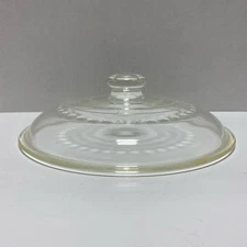 Vtg C-8 Dome Glass Lid 10.5" Round Excellent Condition No Chips 