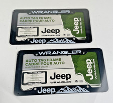 2 New Licensed Plastic License Plate Frame Cover Jeep Wrangler Trail Rated