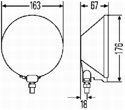 HELLA 1N4 005 750-641 Halogen-Nebelscheinwerfer - Comet 500 - 12V - rund -