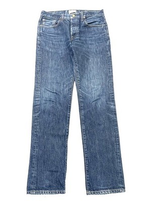 Sid Mashburn Button Fly Straight Leg Jeans 31x32 Blue Medium Wash Made in USA