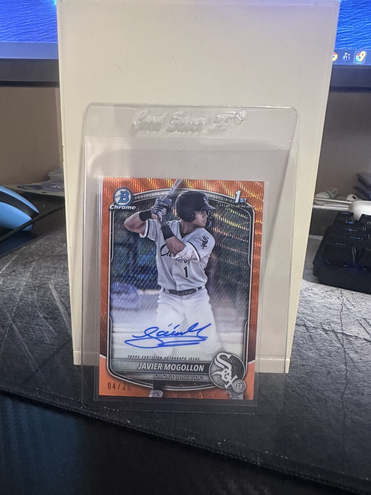 2025 Bowman Chrome 1st Javier Mogollon Orange Wave Auto /25 #CPA-JMO