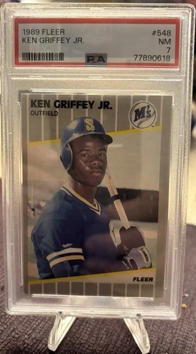 1989 Fleer Ken Griffey Jr. RC Rookie PSA 7 NM 🔥🔥🔥HOFer 🔥🔥🔥