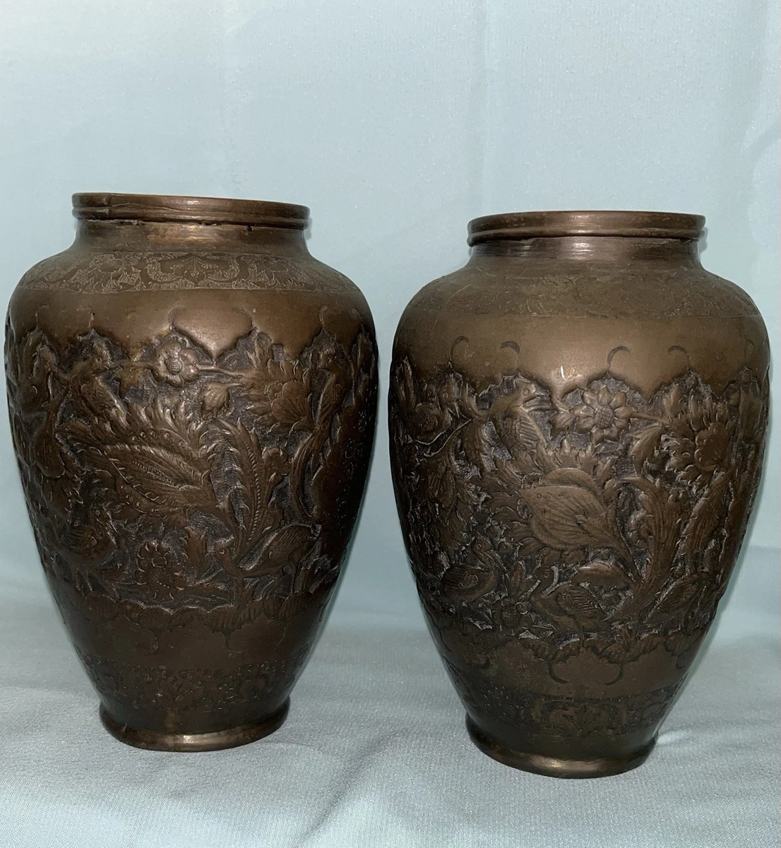 棕色日本古董花瓶| eBay