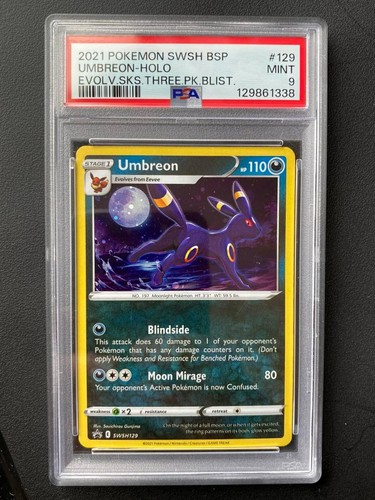Umbreon graded PSA 9 for sale on eBay