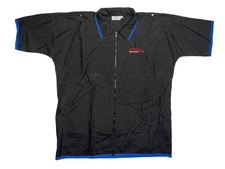 Vtg 90s PETCO Nylon Black DOG PET GROOMING WINDBREAKER Employee Work Jacket XL