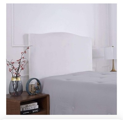 Velvet Bed Headboard Or Footboard Cover Twin College Dorm White