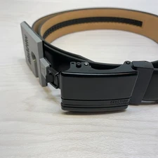 Reaction Kenneth Cole Exact System Belt Men's Black Leather Adjustable M 34-36