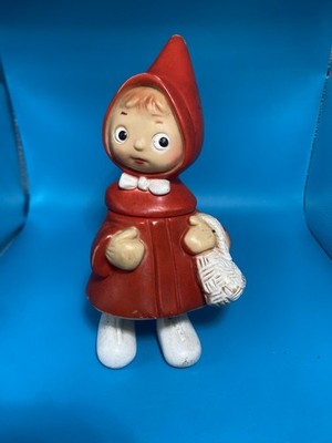 Vintage Little Red Riding Hood Ledra Rubbertoys Italy