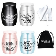 Small Cremation Keepsake Urns for Human Ashes - Set of 4 - Mini Cremation Urn...