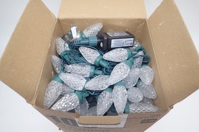 2PACK C9 LED Christmas Lights Outdoor, 81 Feet 100 LED String Light with Timer