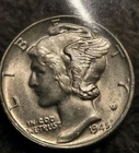 1945 MERCURY SILVER DIME ~ BU  ~ NICE COIN ~
