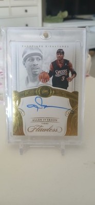 2017-18 Panini Flawless Enshrined Signatures Allen Iverson Gold /10 NBA card