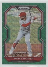 2021 Panini Prizm Tier II Green Wave Prizm Bryce Harper #187 2s1