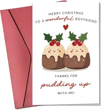 MENANA Humorous Christmas Card for Boyfriend - 5.3'' x 8'' with Envelope