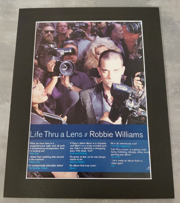 Robbie Williams Life Thru A Lens Promo Original Album Advert Mounted 14x11''