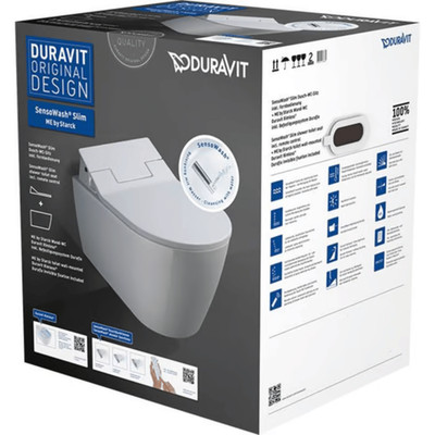 ME by Starck - Dusch-WC-Sitz SensoWash Slim mit WC-Keramik, Rimless, Softclose