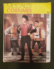2664 McCall's Medieval Renaissance Musketeer Knight Prince Men's Size M 38-40 UC