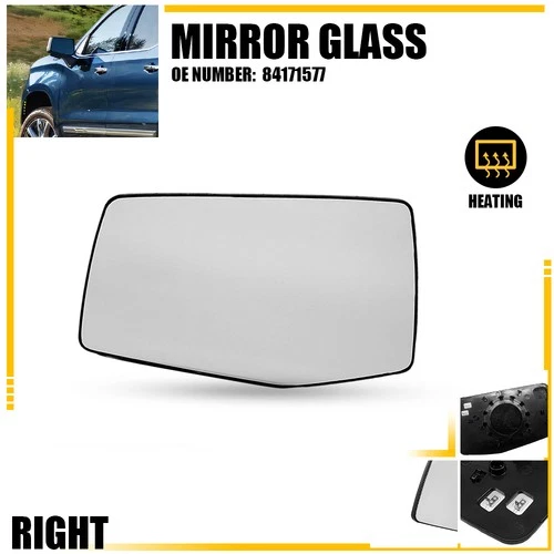 For Chevrolet Silverado HD 2020-2024 Left Driver Side Heated Convex Mirror Glass