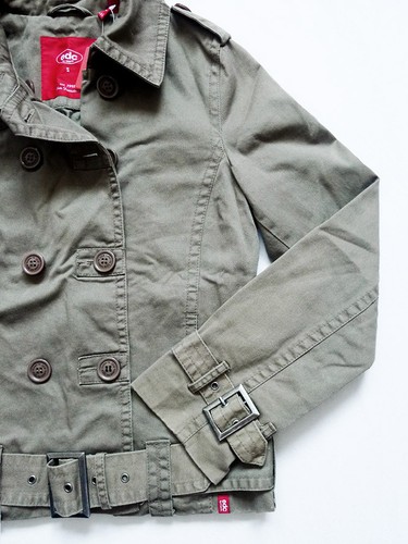 NEW WITH TAG ESPRIT Belted NYC Dance Academy Trench/Motorcycle Jacket Size Small - Picture 4 of 8