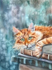 Original Painting Cats Painting Kitten Feline Art