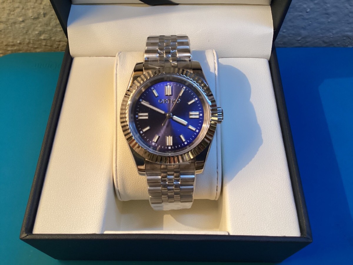 39MM Automatic Stainless Steel Watch * Blue Face * Double