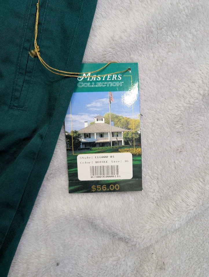 Pantalones Cortos de Golf para Hombre The Masters Collection Talla 16 Verde Augusta National RARO NUEVO CON ETIQUETAS Foto 3 de 4
