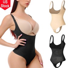Women Slimming Tummy Compression Thong Panty Underwear Bodysuit Full Body Shaper