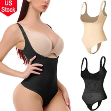 Women Slimming Tummy Compression Thong Panty Underwear Bodysuit Full Body Shaper