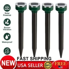 Ultrasonic Solar Powered Scarer Rat Repeller Cat Deterrent Fox Pest Repellent US