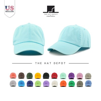 #ad Baseball Cap The Hat Depot Dad Hat Adjustable Low Profile Washed Cotton Hat $10.99