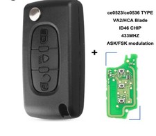 Fits Citroen 433mhz Complete Transponder Remote Key Fits Citroen 433mhz Complete Transponder Remote Key