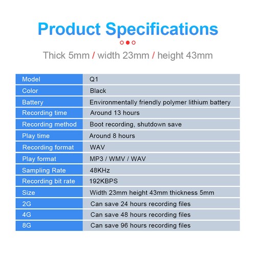 Hidden Voice Activated Recorder Digital Audio Dictaphone Recording Device Spy - Picture 15 of 15