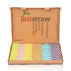 the Last Straw - 100% Biodegradable Paper Drinking Straws (150 Pack)(Rainbow)