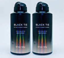 2 Bath  Body Works BLACK TIE Ombre MEN Body Spray Mist Perfume 3.7 oz