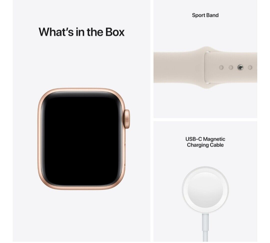 Apple Watch SE MKQN3LL/A 40 mm Gold Case Starlight Band Apple Watch SE MKQN3LL/A 40 mm Gold Case Starlight Band