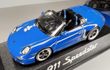 2011 Porsche 911 Speedster 1:43 Minichamps Pure Blue Dealer Diecast Model Car