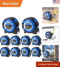 10 Pack Tape Measure - 25ft Steel Power Tape with Easy Read Measurement