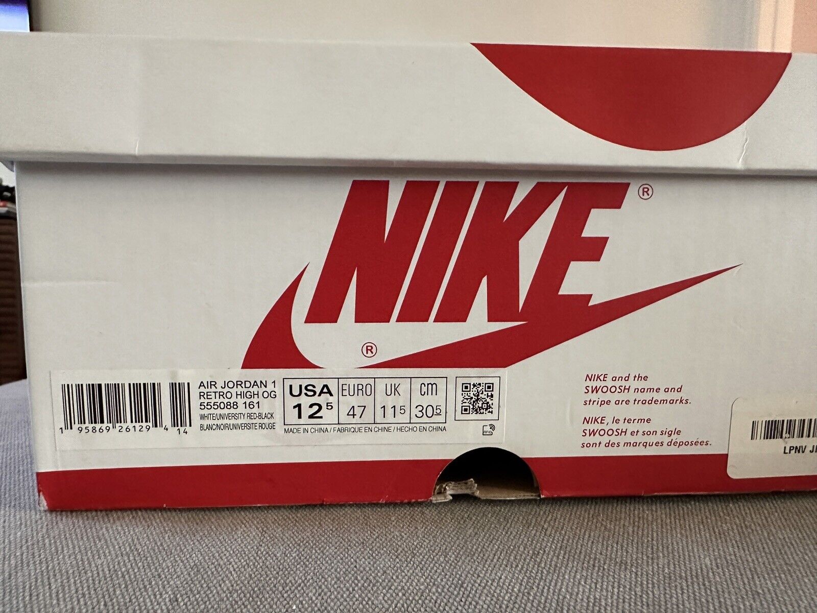 Size 12.5 - Nike Air Jordan 1 Retro OG High Herit… - image 14