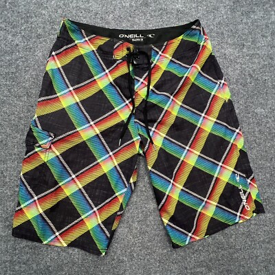 ONEILL x BUCKLE Swim Trunks Board Shorts Mens 32 Colorful Stretch Beach Surf