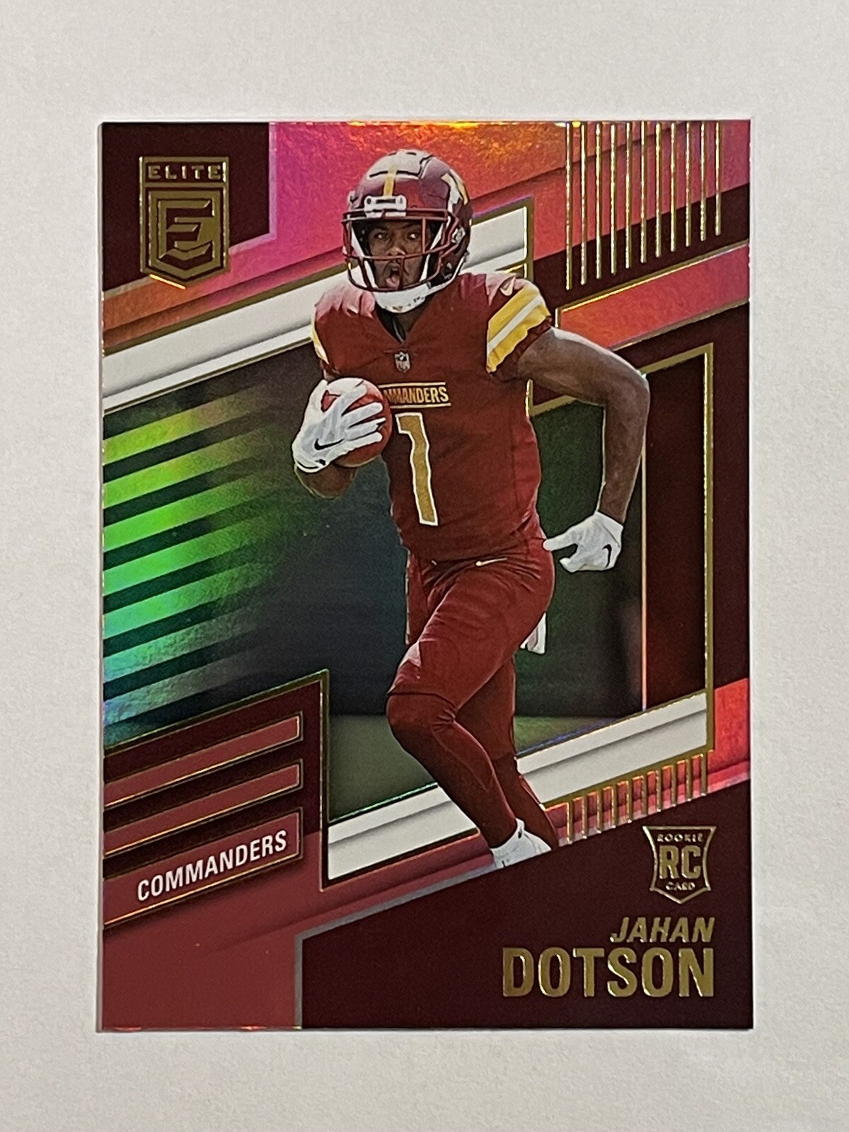 2022 Panini Donruss Elite #123 Jahan Dotson Rookie RC PINK Washington Commanders