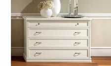 Kommode Highboard Antik Weiß Massivholz Holzfurnier Stil Klassisch Italienisch