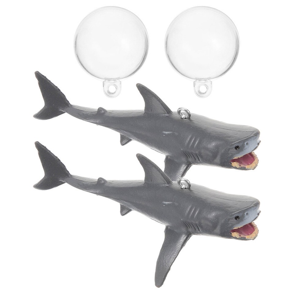 2 Sets Floating Aquarium Decors Shark Decoration Fish Tank Decorations