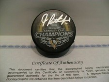 Jim Rutherford Autographed Pittsburgh Penguin 2016 Stanley Cup Champion Puck COA