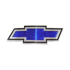 1969 1970 Chevy Truck Bow-tie Hood Emblem Chrome W Blue Insert 69-16721-fc